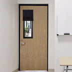 RYB HOME Blackout French Door Curtain - Privacy Thermal Insulated Window Shades for Patio Kitchen Front Entry Back Door Glass Window, Self Adhesive No Drill, 1 Panel, 26" W x 69" L, Black