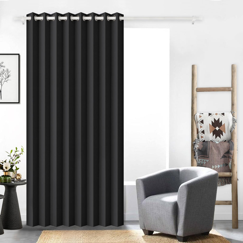 100% Blackout Privacy Door Curtain for Doorway, Magnetic Door Curtain for Closet & Hallway, 1 Panel, W45 x L80, Gray