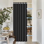 100% Blackout Privacy Door Curtain for Doorway, Magnetic Door Curtain for Closet & Hallway, 1 Panel, W45 x L80, Gray