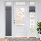 RYB HOME Blackout French Door Curtain - Privacy Thermal Insulated Window Shades for Patio Kitchen Front Entry Back Door Glass Window, Self Adhesive No Drill, 1 Panel, 26" W x 69" L, Black