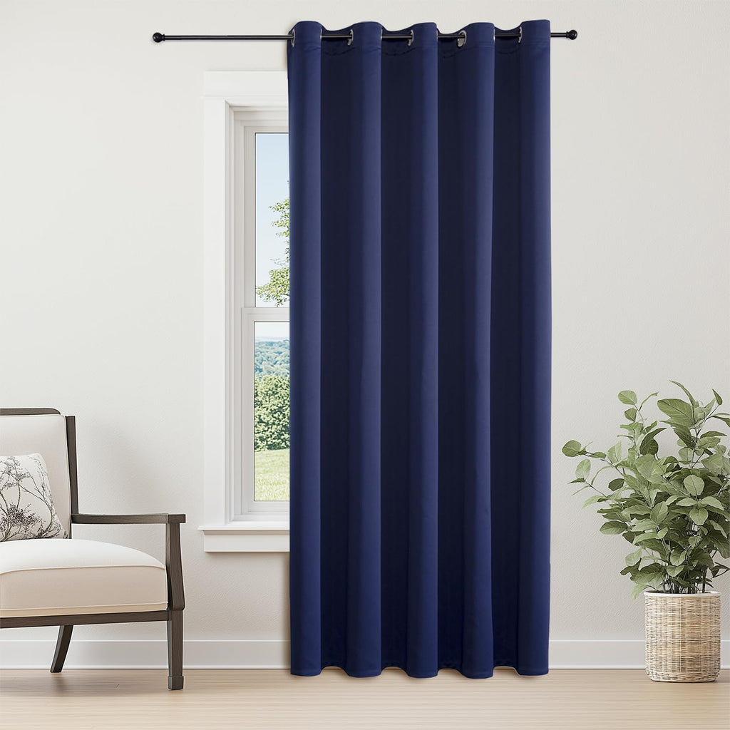 ChrisDowa Blackout Door Curtains for Doorway Privacy, Grommet Closet Curtains for Bedroom Closet Door, Thermal Insulated Temporary Doorway Cover Room Divider Drapes (1 Panel, Dark Grey, 34 x 80 Inch)