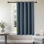 ChrisDowa Blackout Door Curtains for Doorway Privacy, Grommet Closet Curtains for Bedroom Closet Door, Thermal Insulated Temporary Doorway Cover Room Divider Drapes (1 Panel, Dark Grey, 34 x 80 Inch)