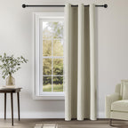 ChrisDowa Blackout Door Curtains for Doorway Privacy, Grommet Closet Curtains for Bedroom Closet Door, Thermal Insulated Temporary Doorway Cover Room Divider Drapes (1 Panel, Dark Grey, 34 x 80 Inch)