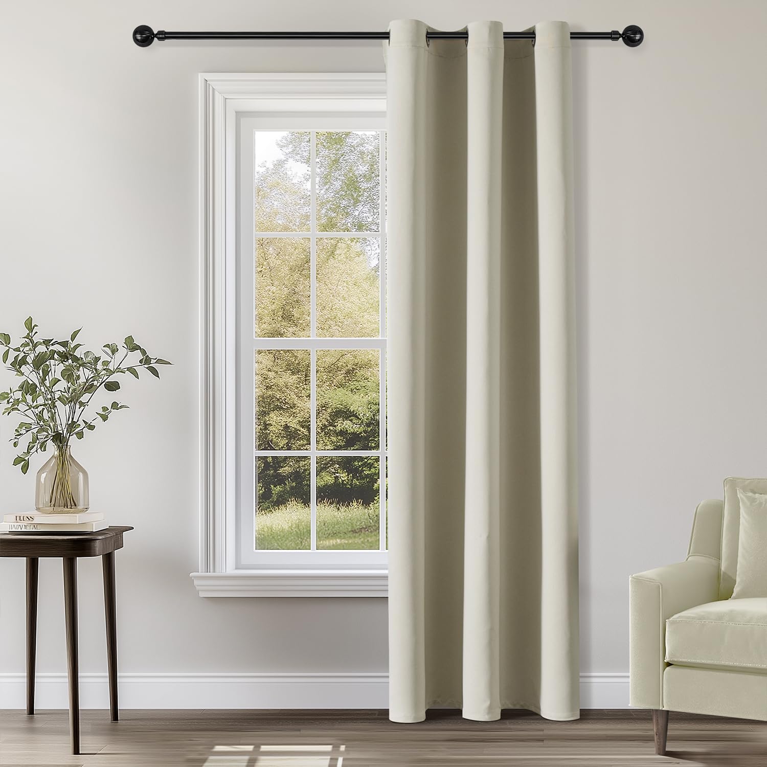 ChrisDowa Blackout Door Curtains for Doorway Privacy, Grommet Closet Curtains for Bedroom Closet Door, Thermal Insulated Temporary Doorway Cover Room Divider Drapes (1 Panel, Dark Grey, 34 x 80 Inch)