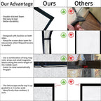 32x80 Inch Transparent Magnetic Thermal Insulated Self-Sealing Door Curtain Warm Winter Cool Summer Pet Kid Friendly
