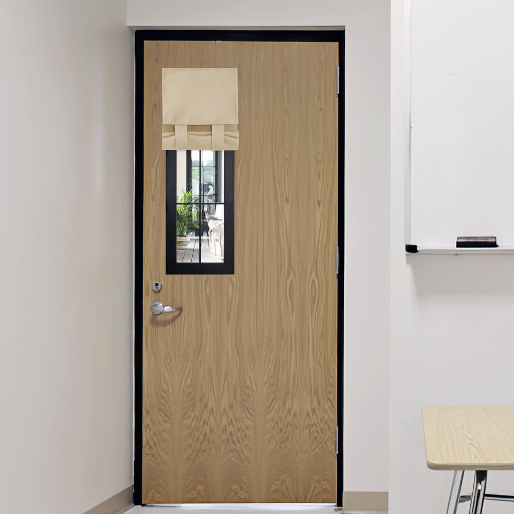 RYB HOME Blackout French Door Curtain - Privacy Thermal Insulated Window Shades for Patio Kitchen Front Entry Back Door Glass Window, Self Adhesive No Drill, 1 Panel, 26" W x 69" L, Black