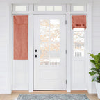 RYB HOME Blackout French Door Curtain - Privacy Thermal Insulated Window Shades for Patio Kitchen Front Entry Back Door Glass Window, Self Adhesive No Drill, 1 Panel, 26" W x 69" L, Black