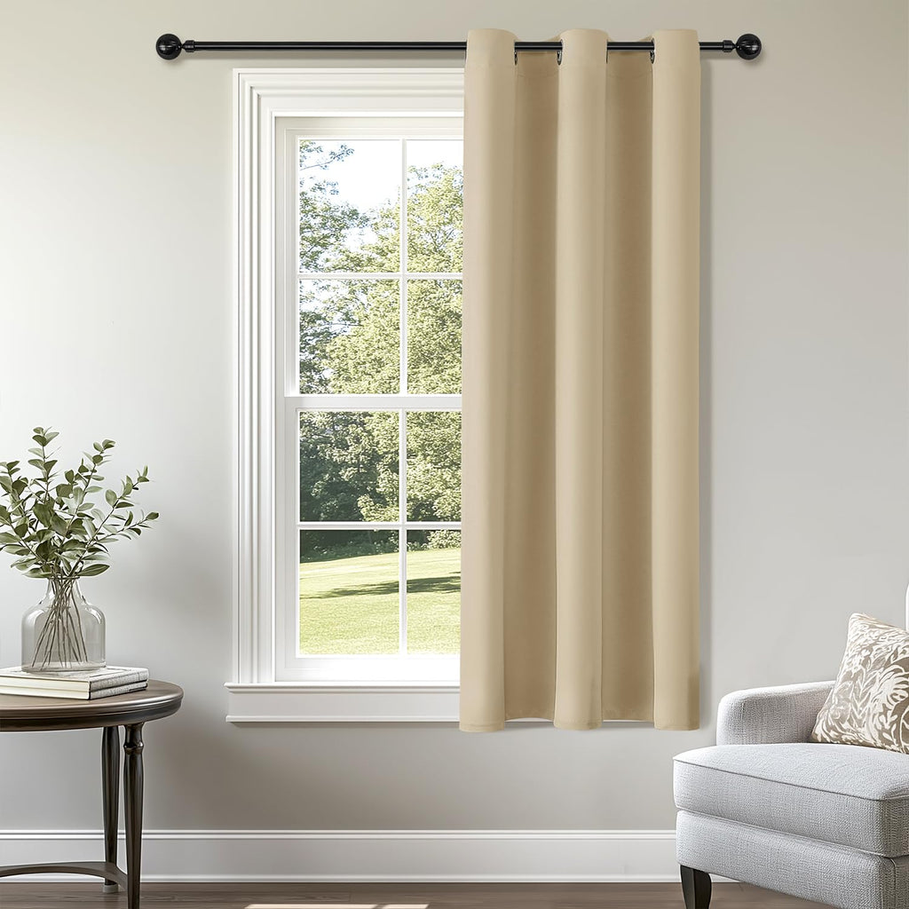 ChrisDowa Blackout Door Curtains for Doorway Privacy, Grommet Closet Curtains for Bedroom Closet Door, Thermal Insulated Temporary Doorway Cover Room Divider Drapes (1 Panel, Dark Grey, 34 x 80 Inch)