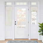 RYB HOME Blackout French Door Curtain - Privacy Thermal Insulated Window Shades for Patio Kitchen Front Entry Back Door Glass Window, Self Adhesive No Drill, 1 Panel, 26" W x 69" L, Black