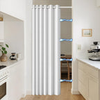 100% Blackout Privacy Door Curtain for Doorway, Magnetic Door Curtain for Closet & Hallway, 1 Panel, W45 x L80, Gray