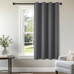 ChrisDowa Blackout Door Curtains for Doorway Privacy, Grommet Closet Curtains for Bedroom Closet Door, Thermal Insulated Temporary Doorway Cover Room Divider Drapes (1 Panel, Dark Grey, 34 x 80 Inch)