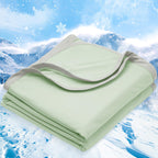 PHF Double Cooling Blanket for Hot Sleepers Queen Size, Arc-Chill Q-Max>0.5 with Double Cooling, Lightweight Summer Blanket Absorbs Heat to Keep Cool All Night for Night Sweats (Ice Blue, 90''x90'')