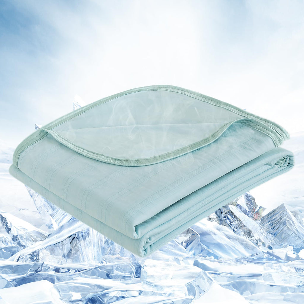 OIGAE Cooling Blanket for Hot Sleepers - Soft & Lightweight Summer Cold Blanket for Night Sweats | Perfect for Bed, Couch, Sofa (Grey, Throw 50" x 70")