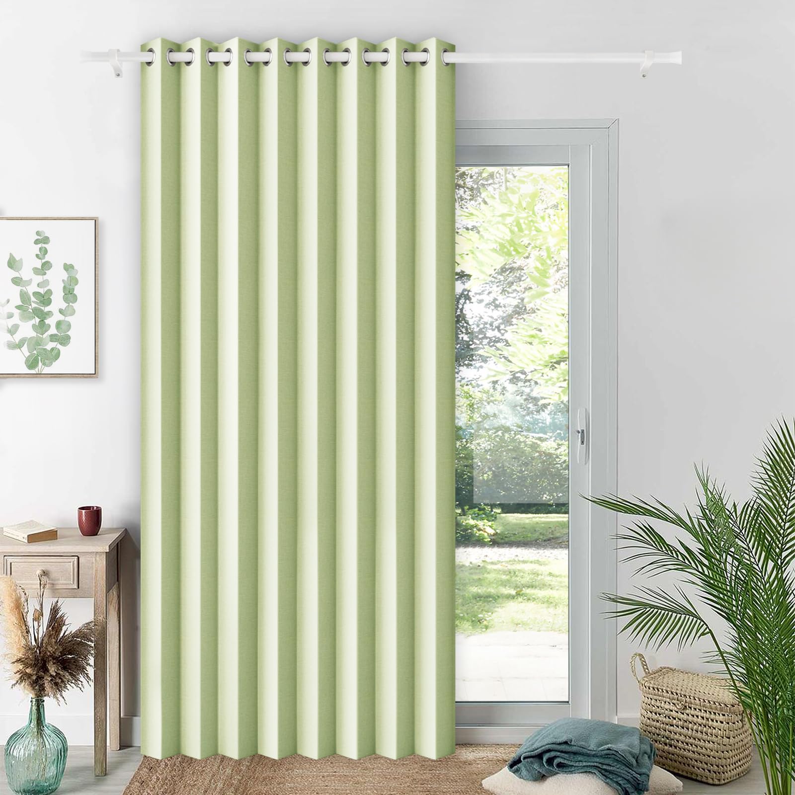 100% Blackout Privacy Door Curtain for Doorway, Magnetic Door Curtain for Closet & Hallway, 1 Panel, W45 x L80, Gray