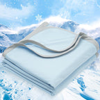 PHF Double Cooling Blanket for Hot Sleepers Queen Size, Arc-Chill Q-Max>0.5 with Double Cooling, Lightweight Summer Blanket Absorbs Heat to Keep Cool All Night for Night Sweats (Ice Blue, 90''x90'')