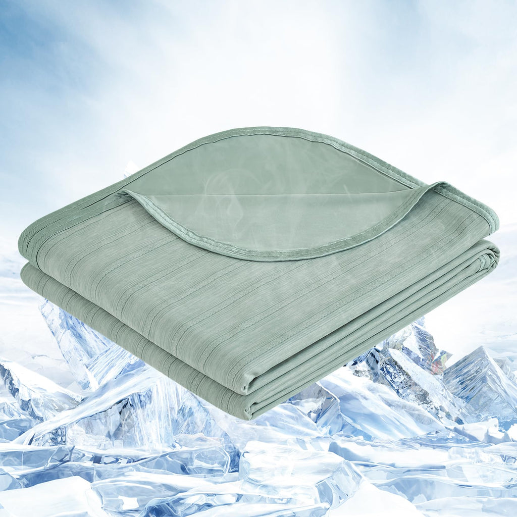 OIGAE Cooling Blanket for Hot Sleepers - Soft & Lightweight Summer Cold Blanket for Night Sweats | Perfect for Bed, Couch, Sofa (Grey, Throw 50" x 70")
