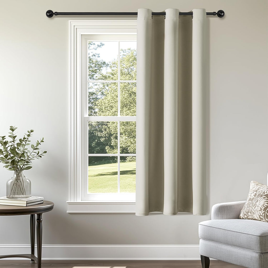 ChrisDowa Blackout Door Curtains for Doorway Privacy, Grommet Closet Curtains for Bedroom Closet Door, Thermal Insulated Temporary Doorway Cover Room Divider Drapes (1 Panel, Dark Grey, 34 x 80 Inch)