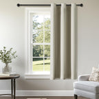 ChrisDowa Blackout Door Curtains for Doorway Privacy, Grommet Closet Curtains for Bedroom Closet Door, Thermal Insulated Temporary Doorway Cover Room Divider Drapes (1 Panel, Dark Grey, 34 x 80 Inch)