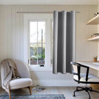 ChrisDowa Blackout Door Curtains for Doorway Privacy, Grommet Closet Curtains for Bedroom Closet Door, Thermal Insulated Temporary Doorway Cover Room Divider Drapes (1 Panel, Dark Grey, 34 x 80 Inch)
