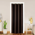 ChrisDowa Blackout Door Curtains for Doorway Privacy, Grommet Closet Curtains for Bedroom Closet Door, Thermal Insulated Temporary Doorway Cover Room Divider Drapes (1 Panel, Dark Grey, 34 x 80 Inch)