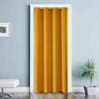 ChrisDowa Blackout Door Curtains for Doorway Privacy, Grommet Closet Curtains for Bedroom Closet Door, Thermal Insulated Temporary Doorway Cover Room Divider Drapes (1 Panel, Dark Grey, 34 x 80 Inch)