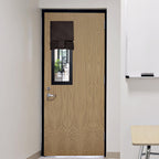 RYB HOME Blackout French Door Curtain - Privacy Thermal Insulated Window Shades for Patio Kitchen Front Entry Back Door Glass Window, Self Adhesive No Drill, 1 Panel, 26" W x 69" L, Black