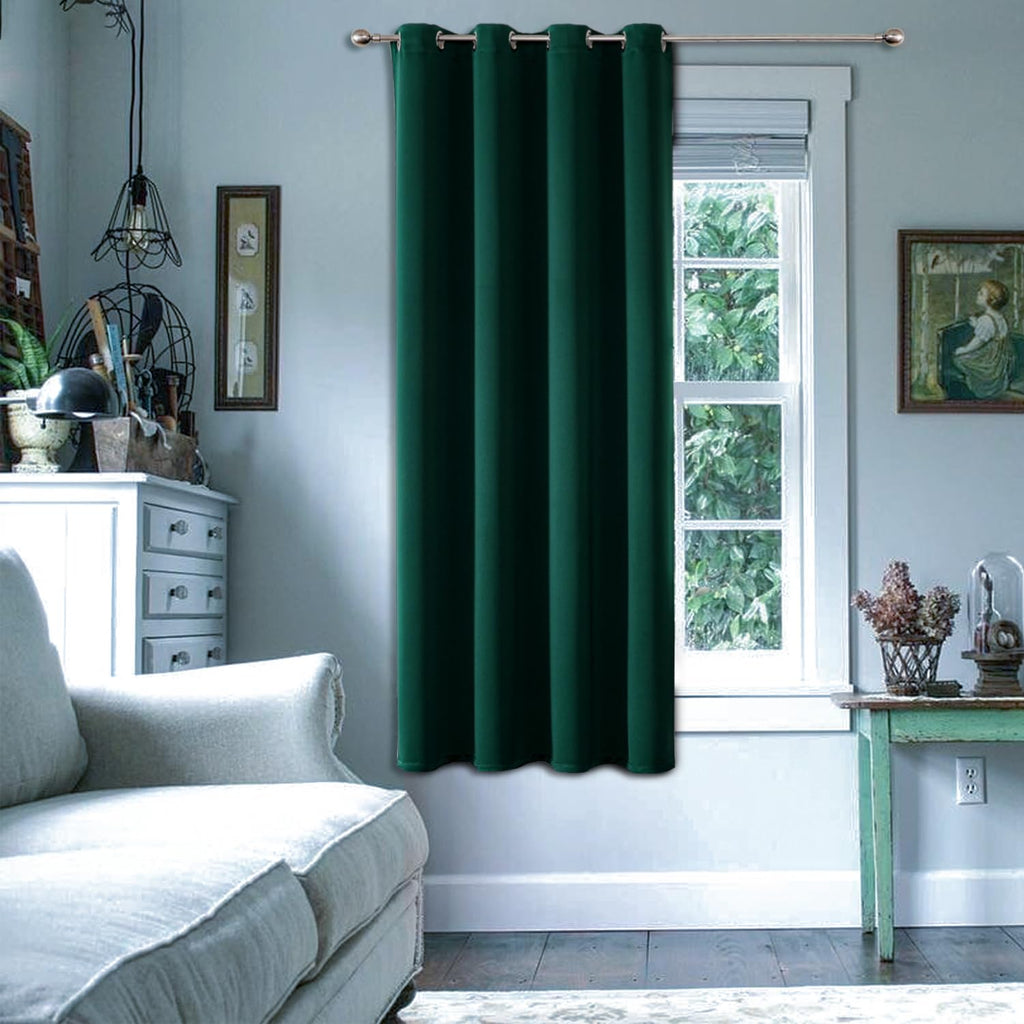 ChrisDowa Blackout Door Curtains for Doorway Privacy, Grommet Closet Curtains for Bedroom Closet Door, Thermal Insulated Temporary Doorway Cover Room Divider Drapes (1 Panel, Dark Grey, 34 x 80 Inch)