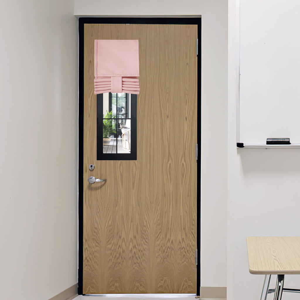 RYB HOME Blackout French Door Curtain - Privacy Thermal Insulated Window Shades for Patio Kitchen Front Entry Back Door Glass Window, Self Adhesive No Drill, 1 Panel, 26" W x 69" L, Black