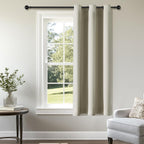 ChrisDowa Blackout Door Curtains for Doorway Privacy, Grommet Closet Curtains for Bedroom Closet Door, Thermal Insulated Temporary Doorway Cover Room Divider Drapes (1 Panel, Dark Grey, 34 x 80 Inch)