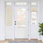 RYB HOME Blackout French Door Curtain - Privacy Thermal Insulated Window Shades for Patio Kitchen Front Entry Back Door Glass Window, Self Adhesive No Drill, 1 Panel, 26" W x 69" L, Black