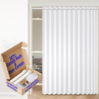 AJAZZ 100% Blackout Accordion Door Magnetic Door Curtain Folding Closet Doors Curtain Invisible Applicable Bedroom Room Living Room Doorway （Grey 42" W x 78" L 1 Panel