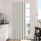 100% Blackout Privacy Door Curtain for Doorway, Magnetic Door Curtain for Closet & Hallway, 1 Panel, W45 x L80, Gray