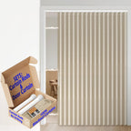 AJAZZ 100% Blackout Accordion Door Magnetic Door Curtain Folding Closet Doors Curtain Invisible Applicable Bedroom Room Living Room Doorway （Grey 42" W x 78" L 1 Panel