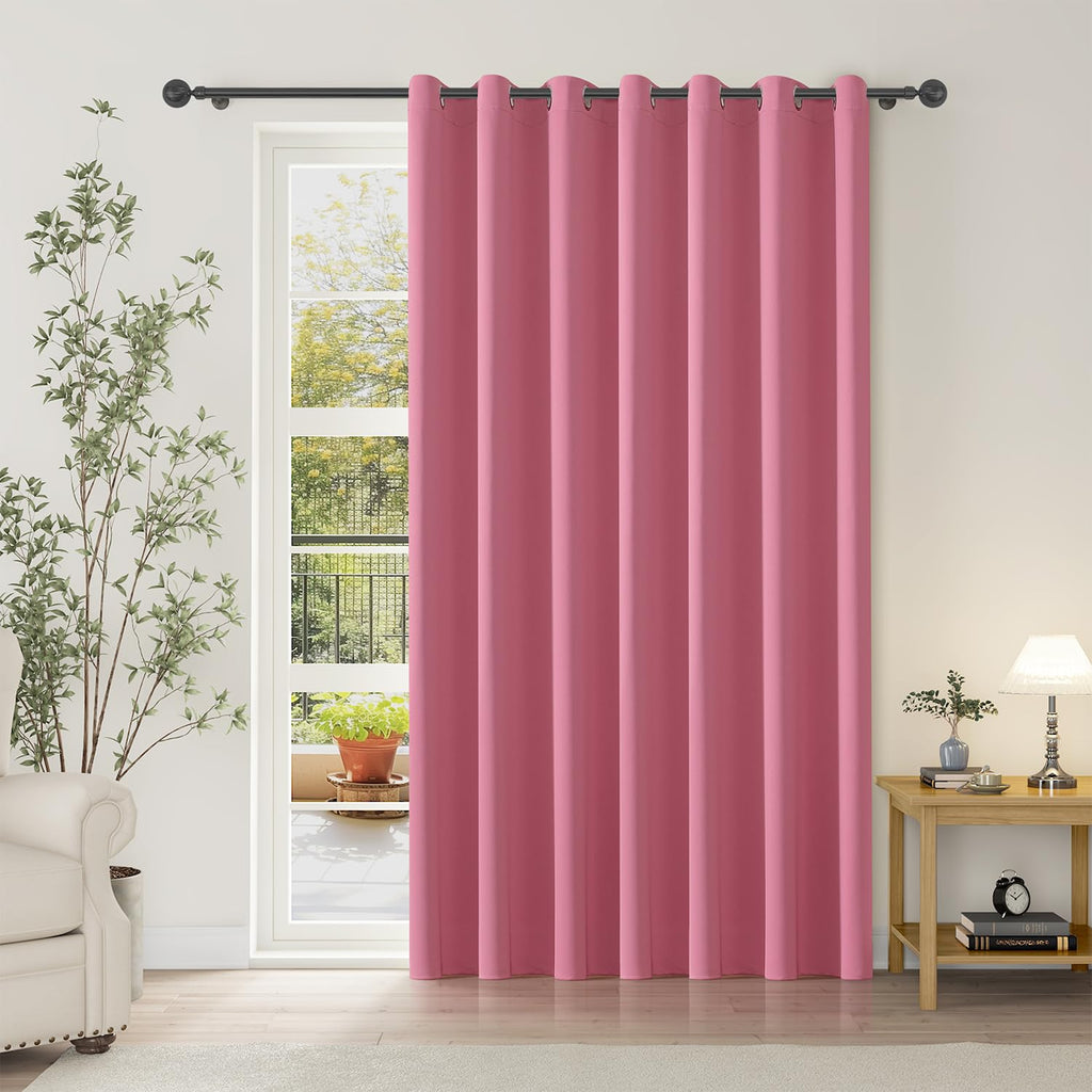 ChrisDowa Blackout Door Curtains for Doorway Privacy, Grommet Closet Curtains for Bedroom Closet Door, Thermal Insulated Temporary Doorway Cover Room Divider Drapes (1 Panel, Dark Grey, 34 x 80 Inch)