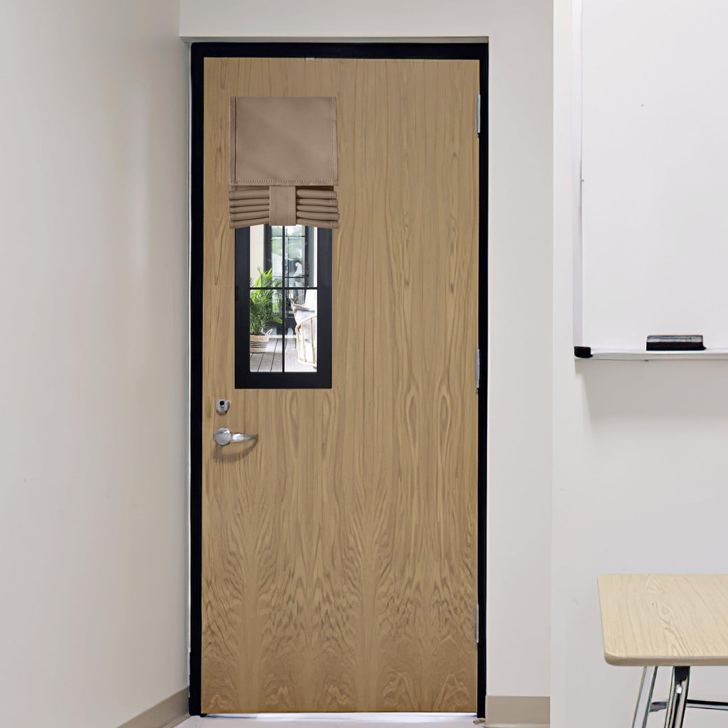 RYB HOME Blackout French Door Curtain - Privacy Thermal Insulated Window Shades for Patio Kitchen Front Entry Back Door Glass Window, Self Adhesive No Drill, 1 Panel, 26" W x 69" L, Black