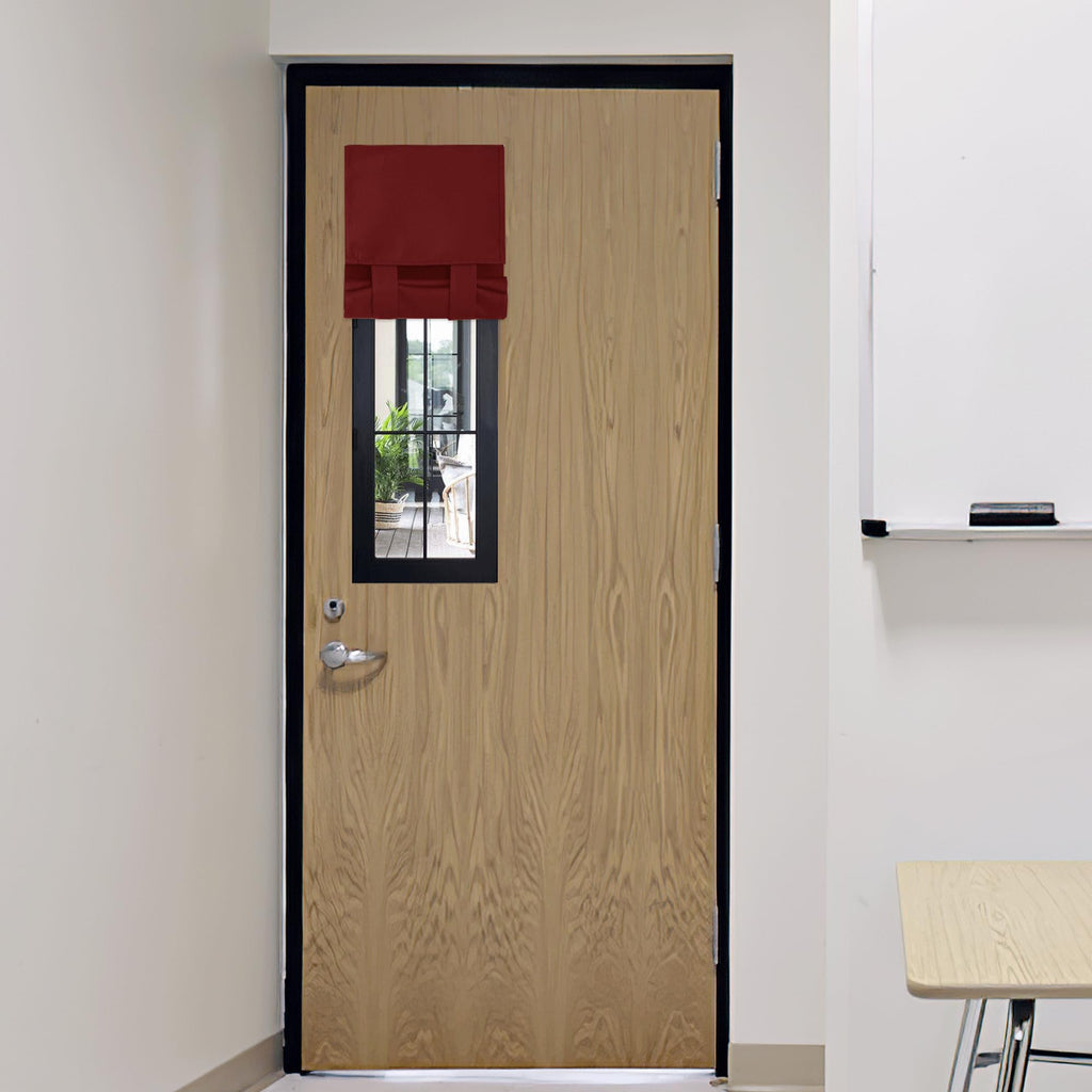 RYB HOME Blackout French Door Curtain - Privacy Thermal Insulated Window Shades for Patio Kitchen Front Entry Back Door Glass Window, Self Adhesive No Drill, 1 Panel, 26" W x 69" L, Black