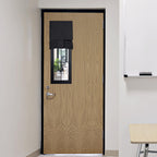 RYB HOME Blackout French Door Curtain - Privacy Thermal Insulated Window Shades for Patio Kitchen Front Entry Back Door Glass Window, Self Adhesive No Drill, 1 Panel, 26" W x 69" L, Black