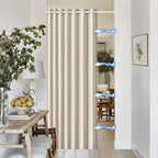 100% Blackout Privacy Door Curtain for Doorway, Magnetic Door Curtain for Closet & Hallway, 1 Panel, W45 x L80, Gray