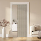 AJAZZ 100% Blackout Accordion Door Magnetic Door Curtain Folding Closet Doors Curtain Invisible Applicable Bedroom Room Living Room Doorway （Grey 42" W x 78" L 1 Panel