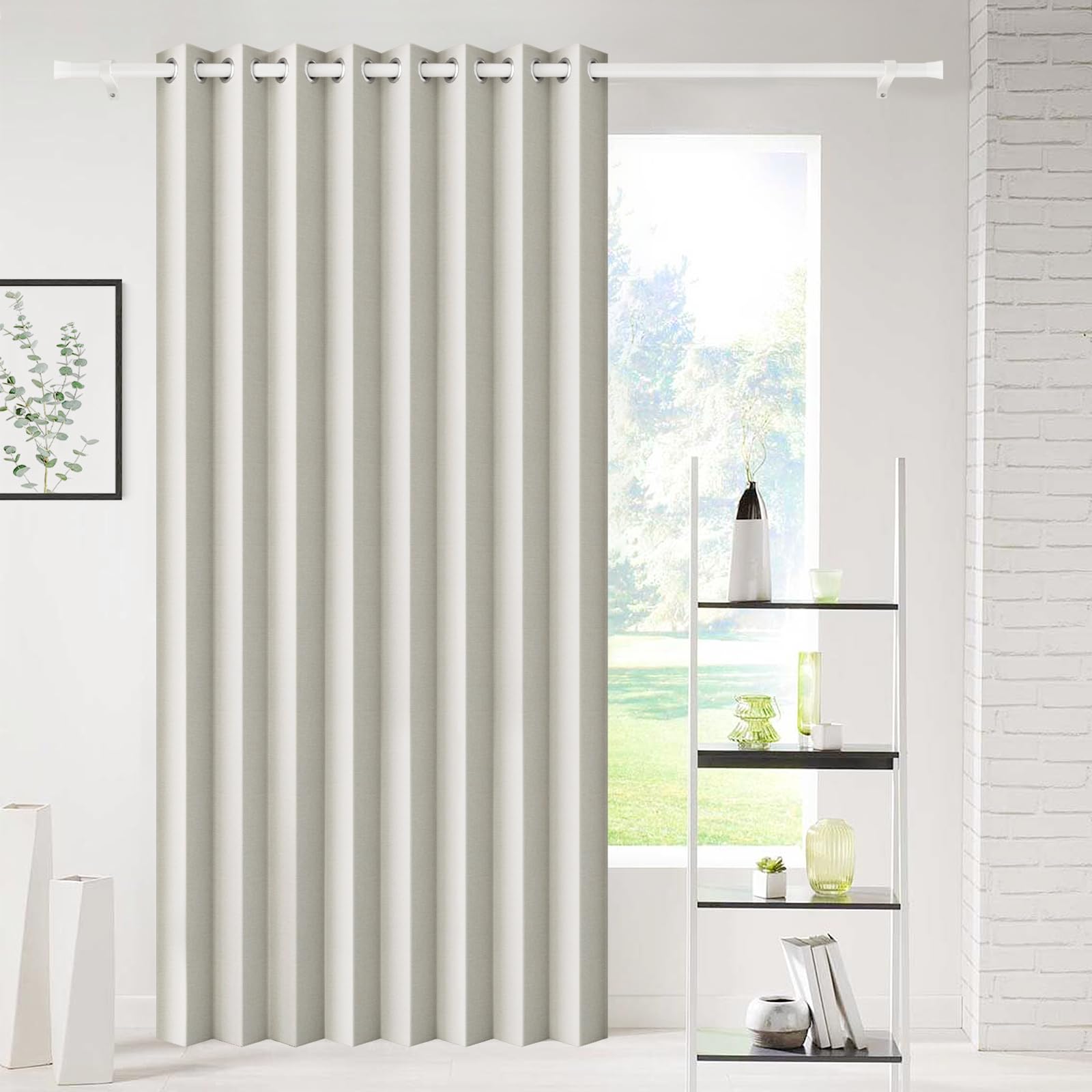100% Blackout Privacy Door Curtain for Doorway, Magnetic Door Curtain for Closet & Hallway, 1 Panel, W45 x L80, Gray