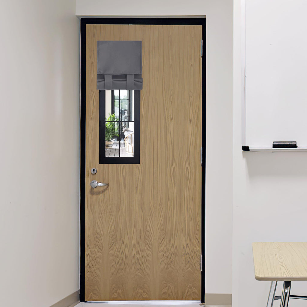 RYB HOME Blackout French Door Curtain - Privacy Thermal Insulated Window Shades for Patio Kitchen Front Entry Back Door Glass Window, Self Adhesive No Drill, 1 Panel, 26" W x 69" L, Black