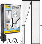 AUGO Magnetic Thermal Insulated Door Curtain - Transparent EVA Door Cover for Winter- Keeps Warm Air in and Cold Air Out - Home Winterizing Products - Patent Pending Keep Open Feature - 38 x 83 Inch