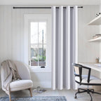ChrisDowa Blackout Door Curtains for Doorway Privacy, Grommet Closet Curtains for Bedroom Closet Door, Thermal Insulated Temporary Doorway Cover Room Divider Drapes (1 Panel, Dark Grey, 34 x 80 Inch)