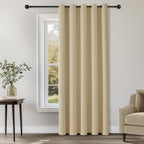ChrisDowa Blackout Door Curtains for Doorway Privacy, Grommet Closet Curtains for Bedroom Closet Door, Thermal Insulated Temporary Doorway Cover Room Divider Drapes (1 Panel, Dark Grey, 34 x 80 Inch)