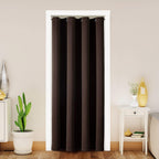 ChrisDowa Blackout Door Curtains for Doorway Privacy, Grommet Closet Curtains for Bedroom Closet Door, Thermal Insulated Temporary Doorway Cover Room Divider Drapes (1 Panel, Dark Grey, 34 x 80 Inch)