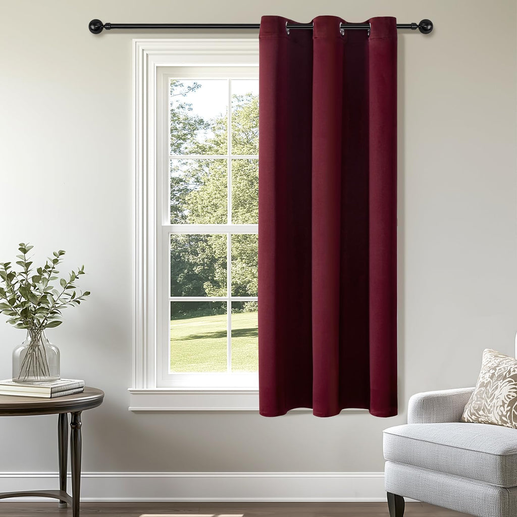 ChrisDowa Blackout Door Curtains for Doorway Privacy, Grommet Closet Curtains for Bedroom Closet Door, Thermal Insulated Temporary Doorway Cover Room Divider Drapes (1 Panel, Dark Grey, 34 x 80 Inch)