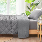 Cozy Bliss Cooling Blanket for Hot Sleepers Queen Size, Q-Max 0.45 Cooling Comfort, Cold Blankets for Night Sweats Sleeping, Ultra-Cool Lightweight Breathable Blanket for Bed, Glacial Grey