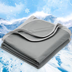 PHF Double Cooling Blanket for Hot Sleepers Queen Size, Arc-Chill Q-Max>0.5 with Double Cooling, Lightweight Summer Blanket Absorbs Heat to Keep Cool All Night for Night Sweats (Ice Blue, 90''x90'')