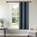 ChrisDowa Blackout Door Curtains for Doorway Privacy, Grommet Closet Curtains for Bedroom Closet Door, Thermal Insulated Temporary Doorway Cover Room Divider Drapes (1 Panel, Dark Grey, 34 x 80 Inch)