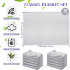 Breling 10 Pcs Cot Blanket Toddler Daycare Nap Blanket for Kids 39 x 47 Inch Fleece Baby Warm Fluffy Cozy Rest Time Supplies for Classroom, Preschool, Daycare or Nursery(Dark Gray)